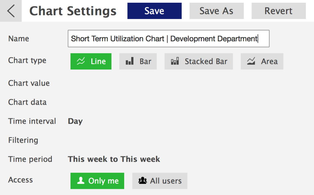 chart settings befor adding values to the chart