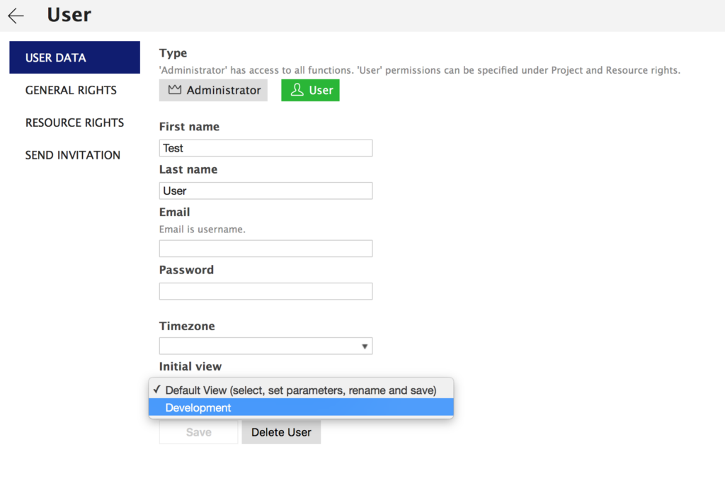 making the department view the initial view of a user