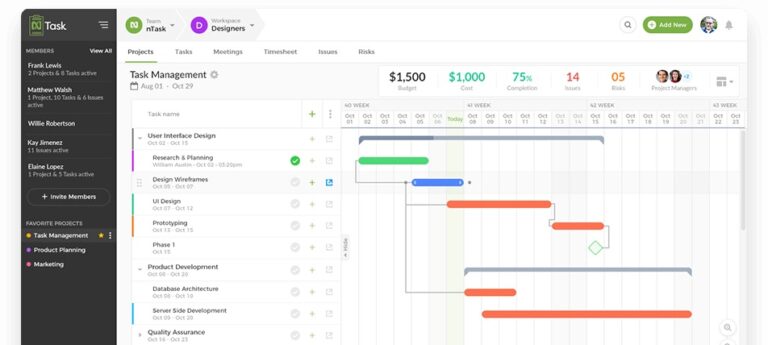 nTask is online gantt chart software. 