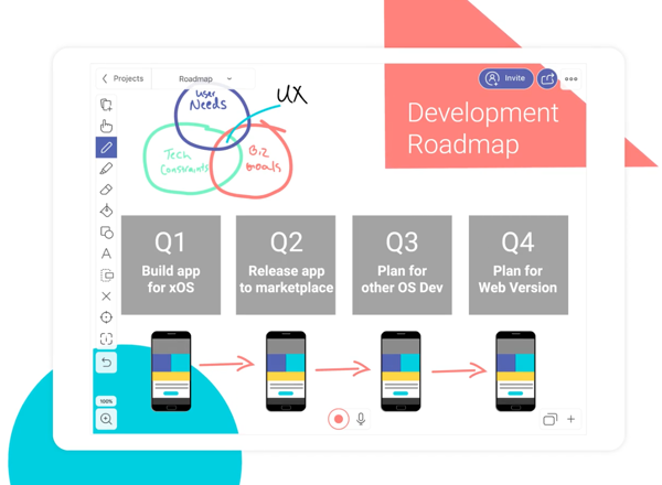 Explain Everything is cloud-based collaborative software that lets you visually express your ideas. You can use it in a meeting or record a presentation and send it to anyone.