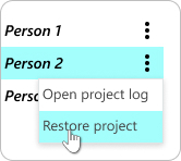 Deleted Tasks, Projects, and Resources can be restored from the History Logs.