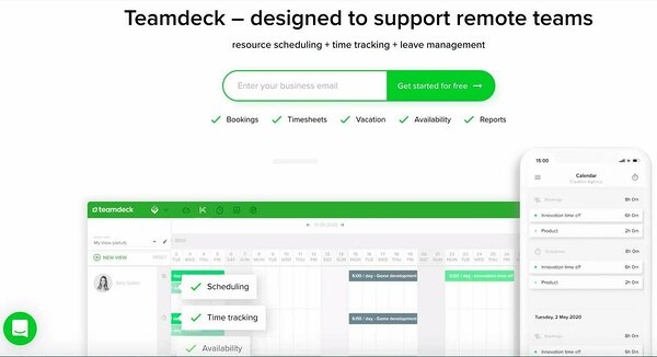 teamdeck is resource planning software that helps remote teams.
