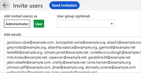 The bulk invite feature in Ganttic makes inviting new users super fast and simple. Invite as many as you need at once and start collaborating. 