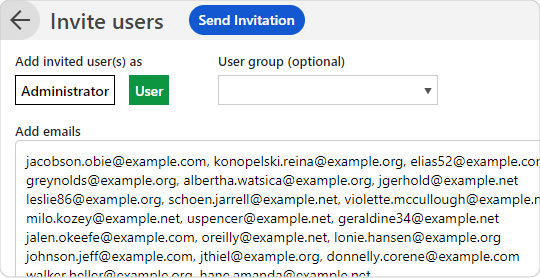 The bulk invite feature in Ganttic makes inviting new users super fast and simple. Invite as many as you need at once and start collaborating.