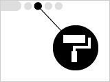 The Taskbar coloring icon in Ganttic. Change the color of taskbars for better organization. 