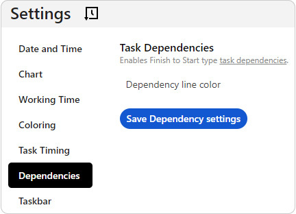 Make sure dependencies are turned on in the Settings.