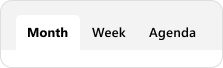 Toggle between week/month or Agenda on the Calendar View toolbar