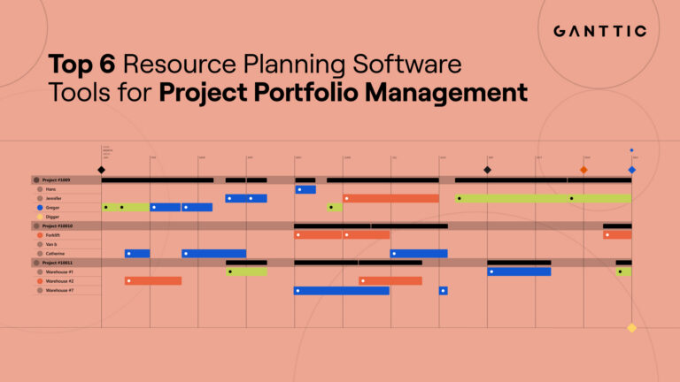 top 6 resource planning software for project portfolio management - Ganttic planner view